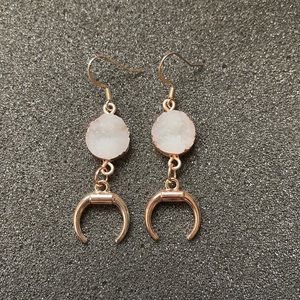 Handmade Crystal Moon Earrings